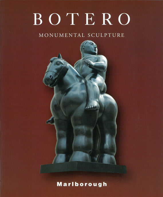 Botero catalogue cover featuring a sculpture of a man on a horse