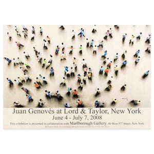 2008 Marlborough New York poster for Juan Genovés featuring a bird's-eye view of a crowd