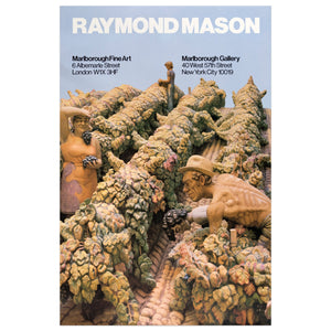 Marlborough poster for Raymond Mason featuring four figures berry picking
