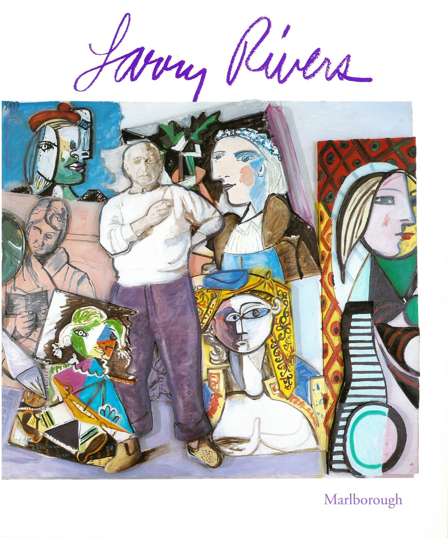 Rivers catalogue cover which features a painting of several cubist figures and a male figure standing in front